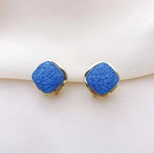 Womens blue stud earrings